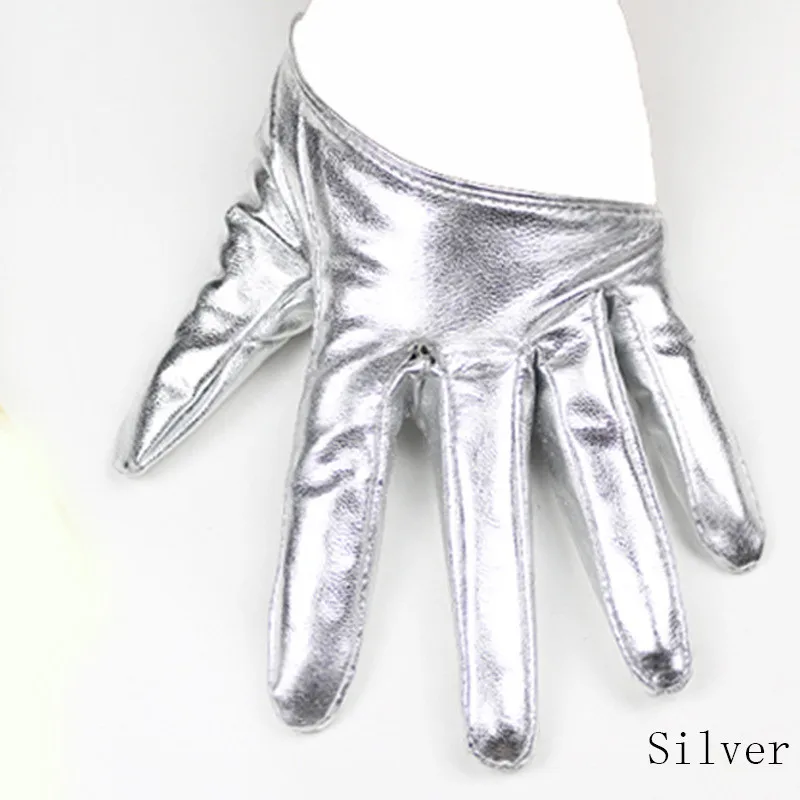 Longkeperer сексуальные перчатки для женщин женские на половину ладони/ступни кожаные перчатки для женщин для фитнеса вечерние варежки G106 - Цвет: Silver