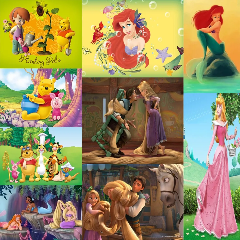 

5D Diamond Painting Full Set Cartoon Princess 3D Diamond Embroidery Full Square Anime Bear Diy 5D Diamond Mosaic Sale Kids Gift