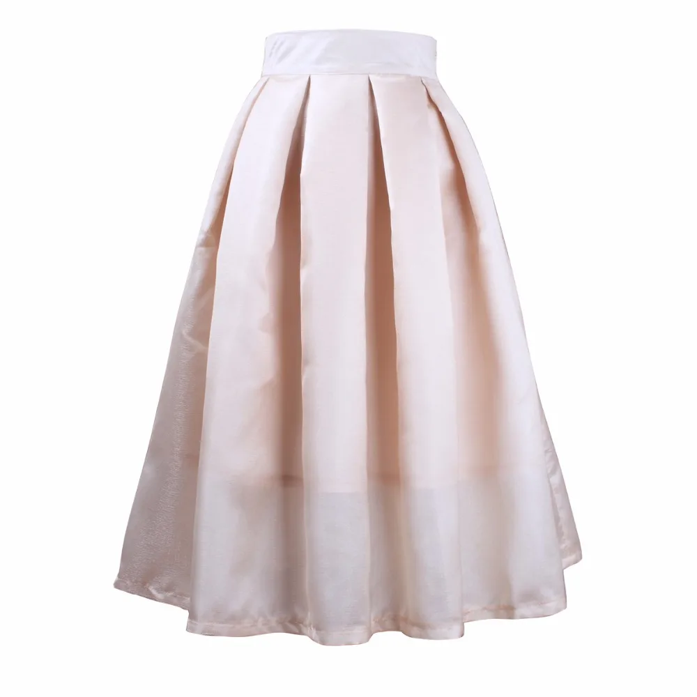 Женская плиссированная юбка до колен с высокой талией|ladies linen skirts|linen skirtflared skirt |