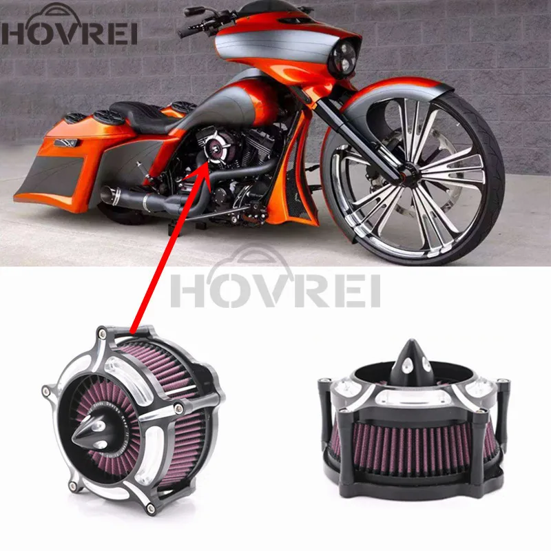 

Motorcycle CNC Air Filter Contrast Cut Turbine Air Cleaner Intake Filter for Harley XL883 XL1200 XL 1991-2016 12 13 14 15