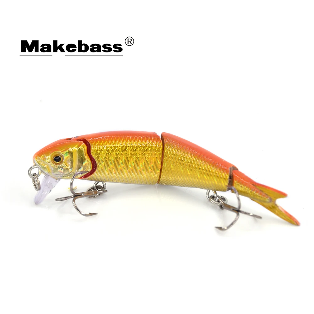 MAKEBASS 5 дюймов/0 84 унций Minnow погружающаяся рыболовная приманка мульти соединенная 3