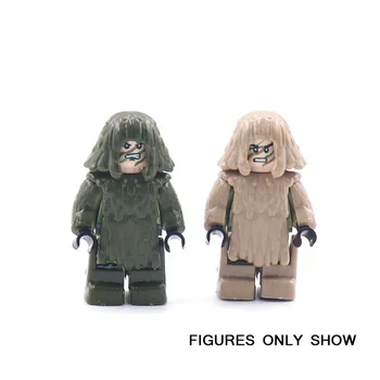 

Modern military PUBG building block Ghillie Suit brickmania moc parts world war bricks ww2 DIY toys