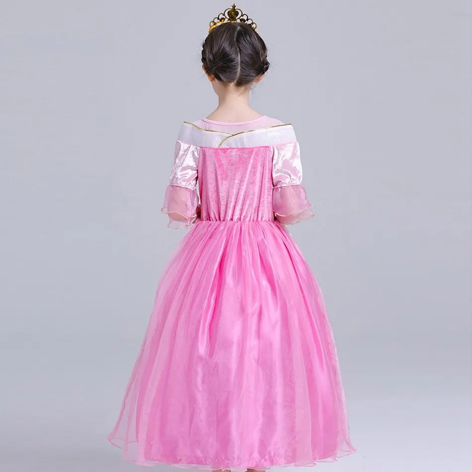 FINDPITAYA/платье для девочек «Спящая красавица»; детская одежда с расклешенными рукавами; праздничный костюм принцессы Авроры для косплея; рождественское бальное платье для девочек
