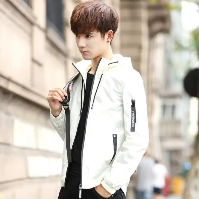 Pull Pour grey Bloc Décontractée Coupe white À Veste Manteau Hip Hommes Vestes Solide Hop Zipper Couleur navy Black Streetwear Capuchon Survêtement vent Blue XNk8n0wOPZ