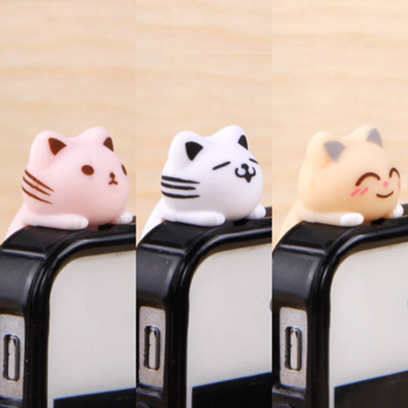 

CatXaa Cellphone 3.5mm Earphone Jack Port Music Audio Dust Plug Cat Kitty Model 3.5 Stopper Decor Protector for OPPO VIVO Huawei