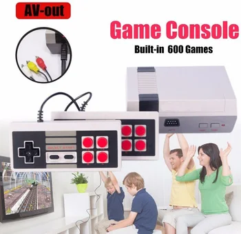 

Mini Game Console Retro TV Handheld Video Game Console mini Games player Built-in 600 Different Games PAL&NTSC dual gamepad