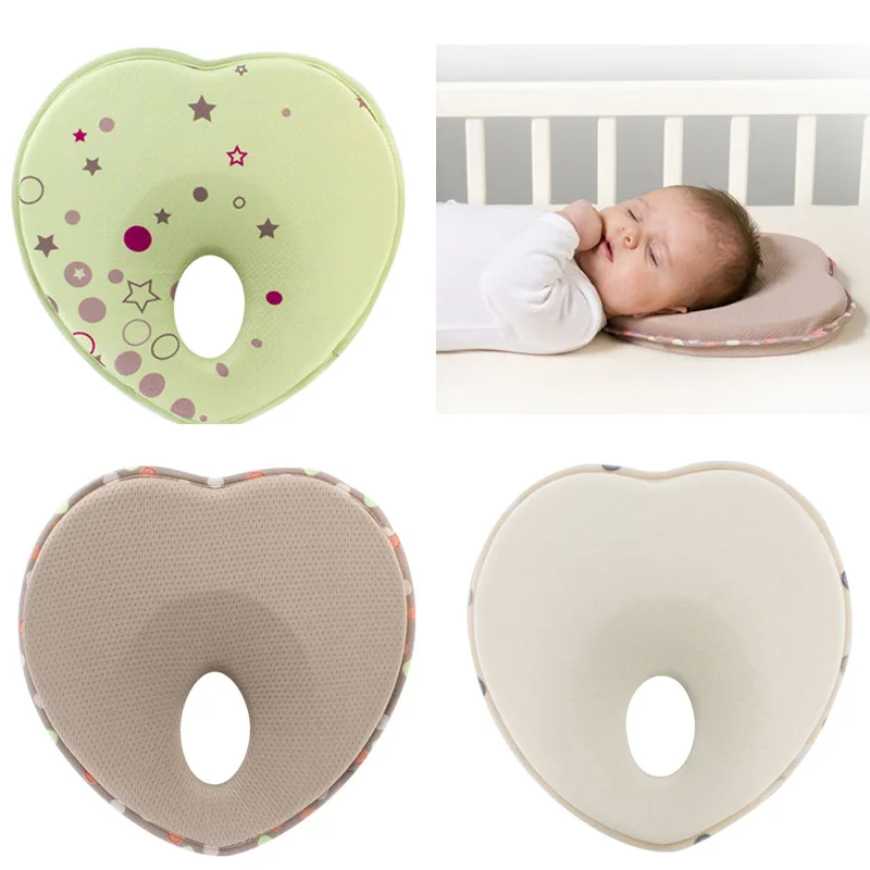 

Infant flat head pillow head support kids shaped rest sleep positioner anti roll cushion nursing baby pillow to prevent flat
