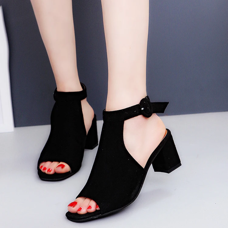 

Strap Sandals Peep Toe Hot Sale European Women Summer Shoes Slingbacks High Heels Sandals Platform Causel Shoes for Party 2017