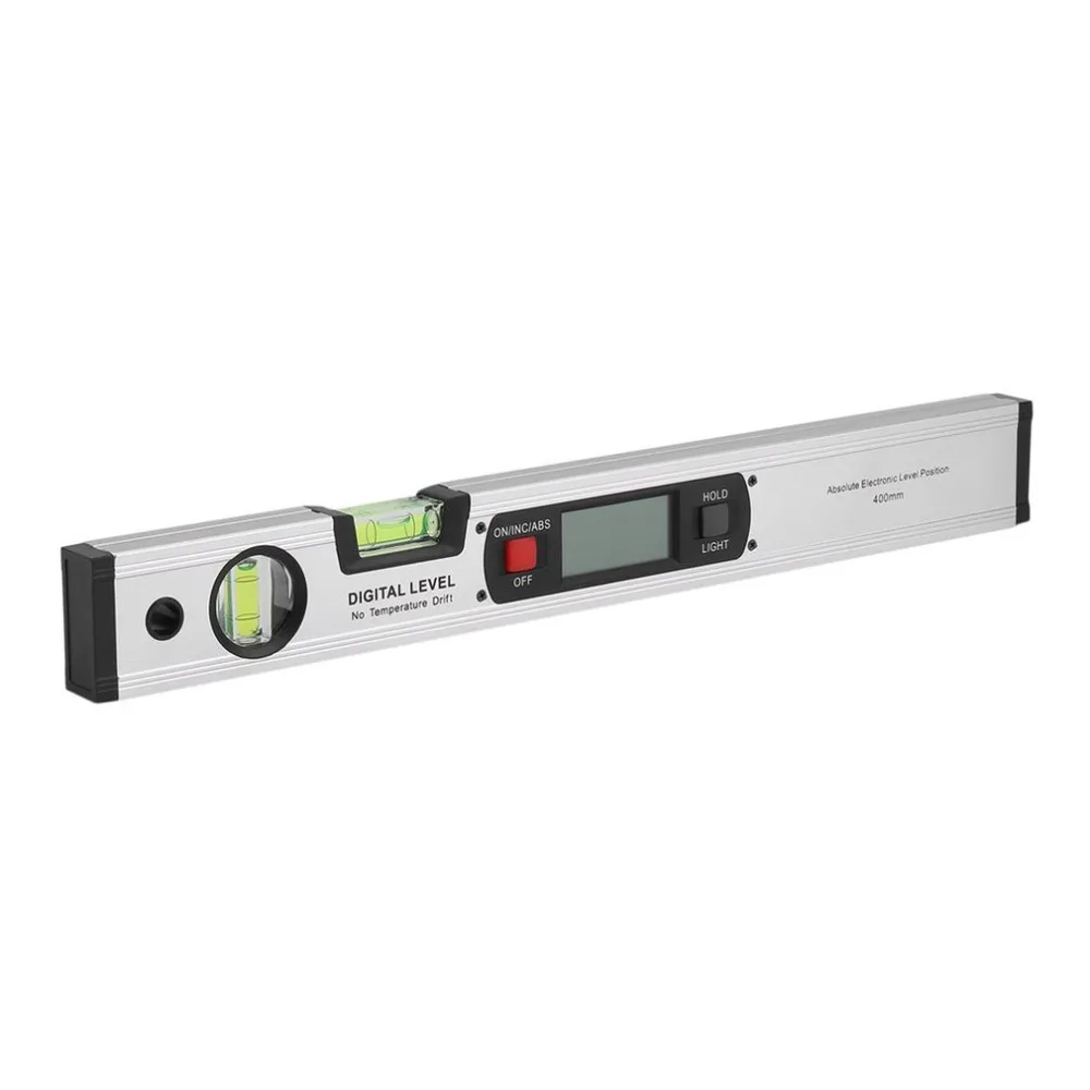 

400mm Portable Size Aluminum Alloy Digital Level Protractor 360 Degree Measurement Inclinometer With Backlight