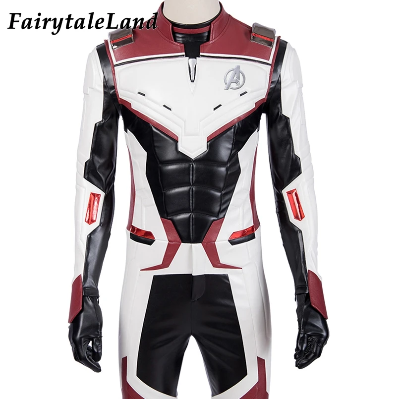Avengers Endgame Cosplay Superhero Costume Halloween Jumpsuit Avengers Team Uniform Iron Man Black Widow White Suit Custom Made