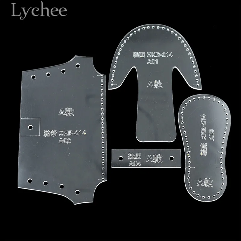 Lychee мини-дизайн обуви акриловый шитье шаблон ботинок подвесной кулон шаблон DIY кожевенное ремесло шаблон - Цвет: 1
