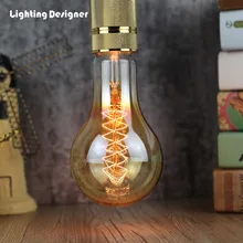 A95 винтажная лампа Эдисона E27 220 в 40 Вт Глобус Ретро Античная лампа накаливания винтажная лампа накаливания праздничное украшение