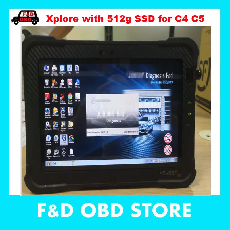 Прочный планшет Xplore Xslate B10 IX101B2 i5 5350U 1 80 ГГц 8 ГБ 512 4G LTE с программным обеспечением MB