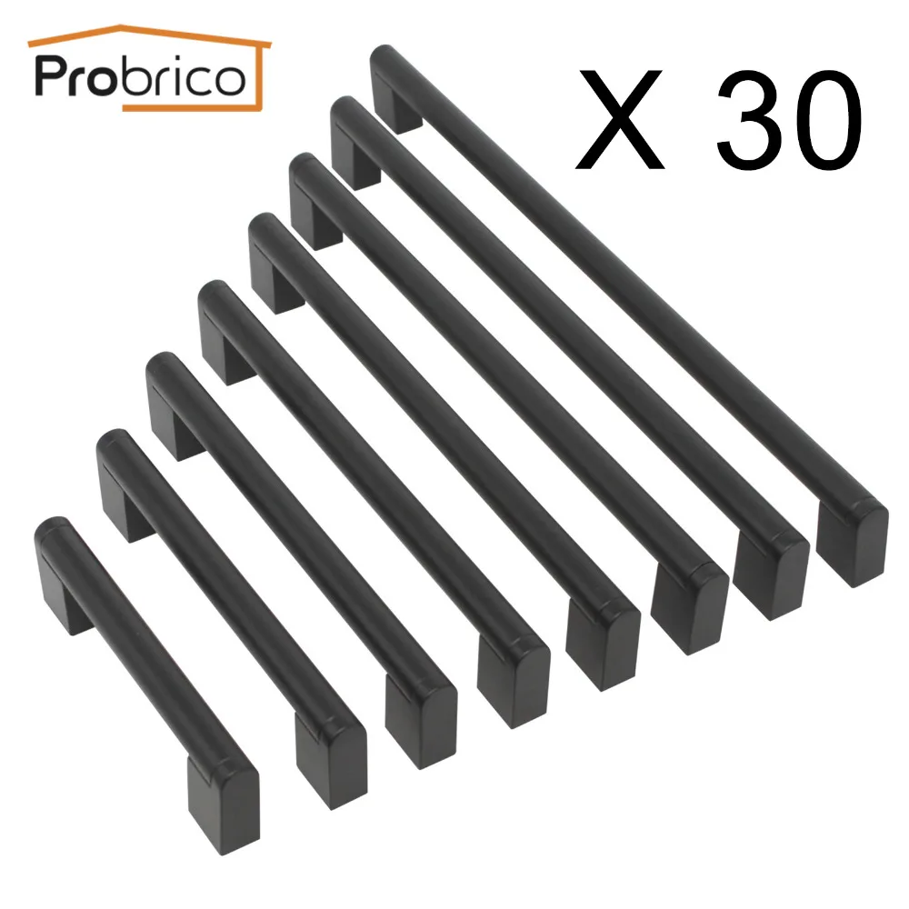 Probrico 30 حزمة الأسود مقابض باب التلفزيون مقابض للخزانة للأثاث المطبخ تسريحة درج خزانة التأثيرات خردوات من الفولاذ المقاوم للصدأ Probrico 30 حزمة الأسود مقابض باب التلفزيون مقابض للخزانة للأثاث المطبخ تسريحة درج خزانة التأثيرات خردوات من الفولاذ المقاوم للصدأ