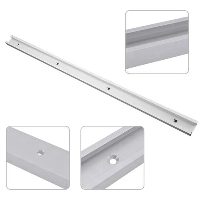 500 mm T-Track Riel en T de aluminio para madera con ranura en T para tope de pista T-Slot