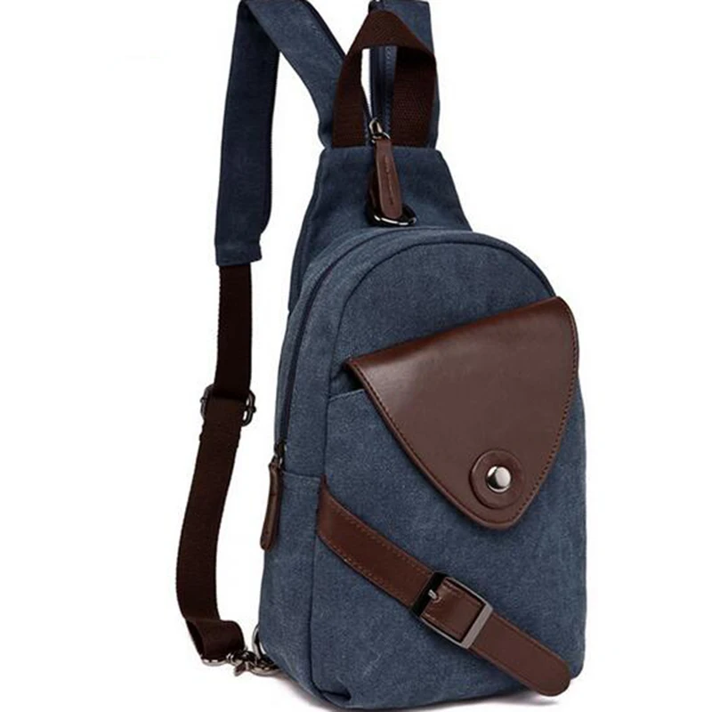 

TOP POWER Multi function Men Backpack Hot Designed Canvas Leisure Travel Backpack Vintage Fashion Men's Chest Pack shoulder bag