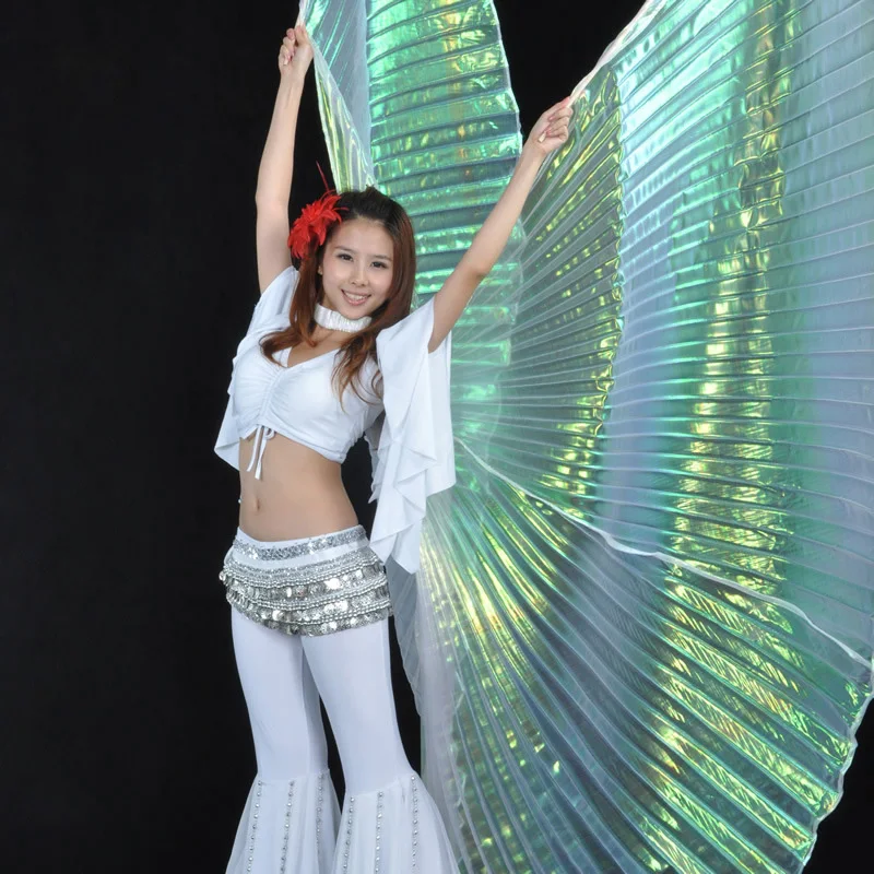  9 Colors Egypt Belly Dance Stage Performance Props Dance Accessories Egyptian Wings  Belly Dance Isis Wings 360 Degree (1)