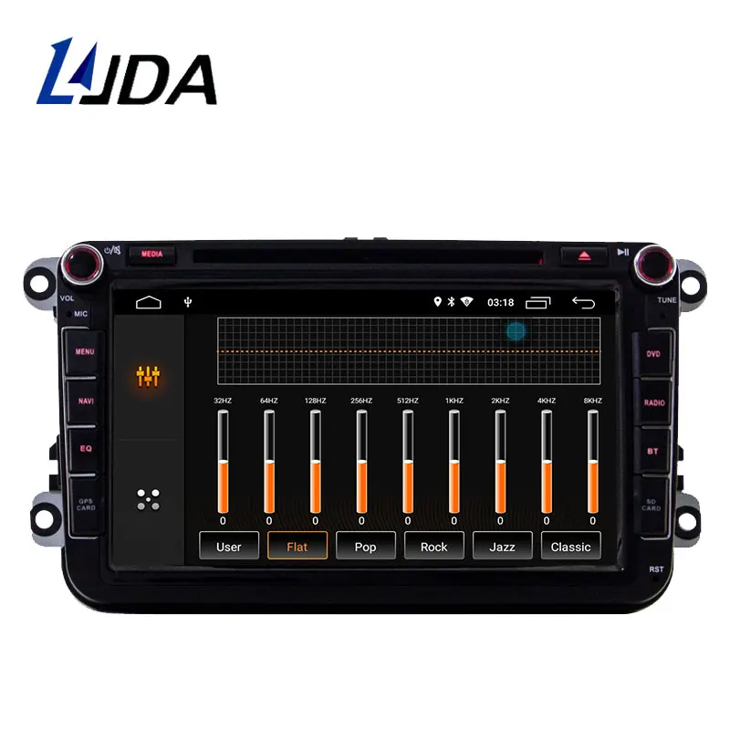 Top LJDA 2 Din Android 9.0 Car DVD player For Volkswagen Skoda Passat B6/B7/CC Polo Golf Sharan Caddy Bora Car GPS Radio Multimedia 3