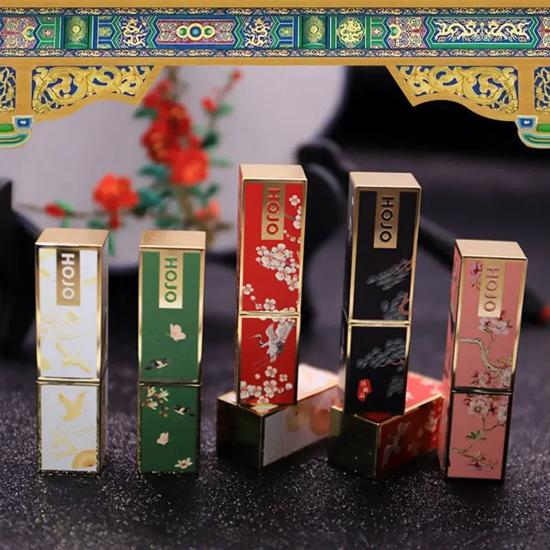 HOJO velvet matte lipstick chinese vintage style lip cream waterproof long lasting sexy red moisturizing lipstick BN140