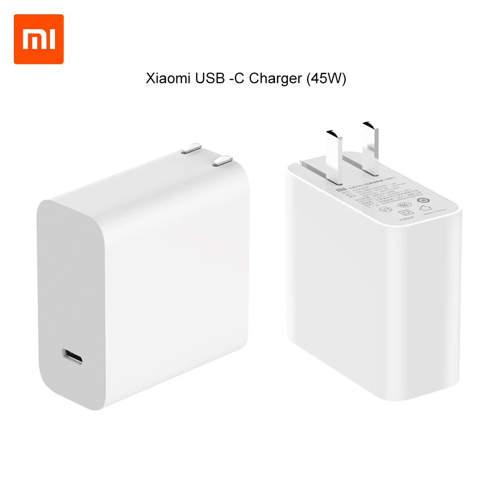

Xiaomi Mi USB-C Charger 45W Max Smart Output Type-C Port USB PD 2.0 Quick Charge QC 3.0 for MacBook Pro Laptop Tablet Phone