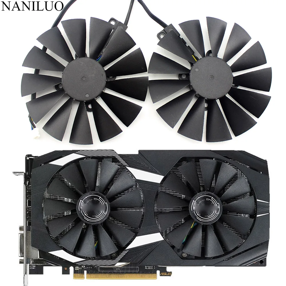 FDC10M12S9-C 12 В 0.25AMP 95 мм VGA вентилятор для ASUS STRIX RX470 RX570 RX580 GTX 1050Ti GTX 1070 Ti Gaming 4PIN 13 лопастей Вентилятор охлаждения