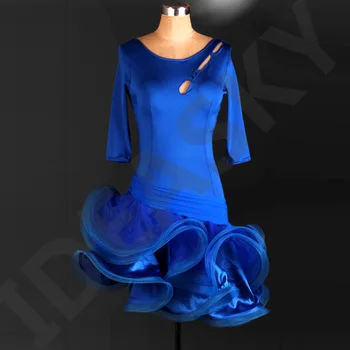 Latin dance dresses adult female clothing purple red 4 colors ladies women girls Samba Ballroom latin Dancing Dancewear