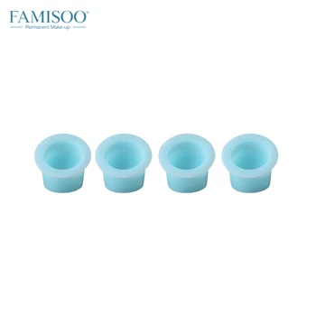 

FAMISOO 60pcs Silicone Pigment Cups /1pc Caps Holder Reusable Tattoo Ink Microblading Container For Needle Tip Grip Power Supply