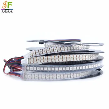 

1M DC5V 5050 RGB SK9822 addressable full color flexible led pixel strip 144pcs IP30 IP65 IP67 144 pixels White/Black PCB Tape