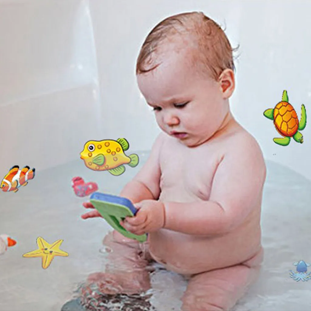 

Cute Cartoon child Non Slip Decal Sticker Strips Bathtub 10 Set Shower Bath Tub Bathroom Home Kids Bathroom Accessories