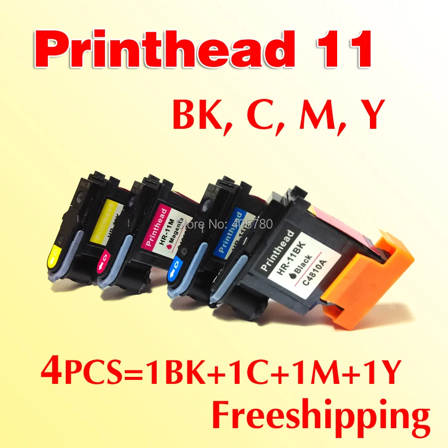 4 шт. печатающая головка 11 совместима с hp C4810A C4811A C4812A C4813A 500/510/800/111/100/70 головка|hp 70