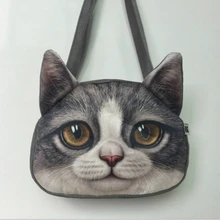 Chat 3d Fou Vente! 2017 Nouveau Conçu Printemps Femmes Sac À Bandoulière Chat Forme Femmes Sac À Main De Mode Rétro Femmes Sac Sling sac de chat