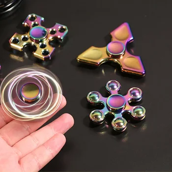 Tri Fidget Hand Spinner Metal Triangle Torqbar Zinc Alloy Puzzle Finger Toy EDC Focus Fidget Spinner ADHD Austim Super Fast Toy