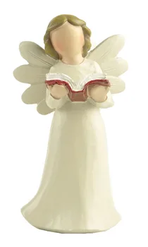 

Angel Figurines Girl with Book In Hand Reading Lady Statue Fairytale Miniature Studying Room Accessories Desk Decor