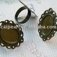 Регулируемая 19 мм Кольцевая основа пустой с 13x18 мм коврик античная латунь уникальные ювелирные изделия из бронзы аксессуары элементы крепления компоненты