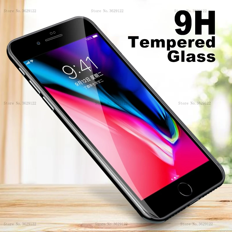 Закаленное стекло 9D для iphone X XS MAX XR Защитное iPhone 7 6s 6 8 Plus защита экрана с