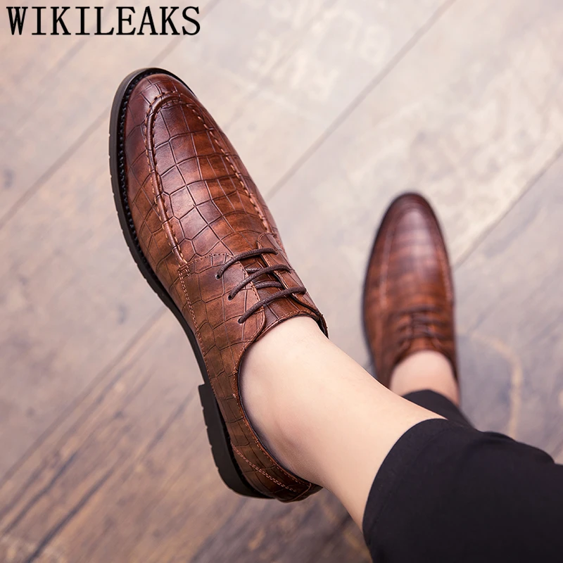

Туфли мужские классические деловые, оксфорды, Кожаные Туфли-оксфорды, офисная обувь, элегантные коричневые