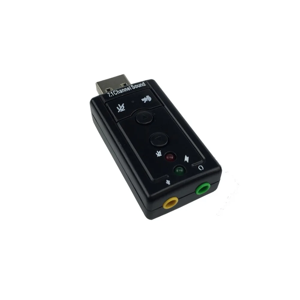 

External 7.1 Channel USB Sound Card Mic speaker 3D External Sound Cards Audio Sound Card Adapter for Windows 2000 / XP