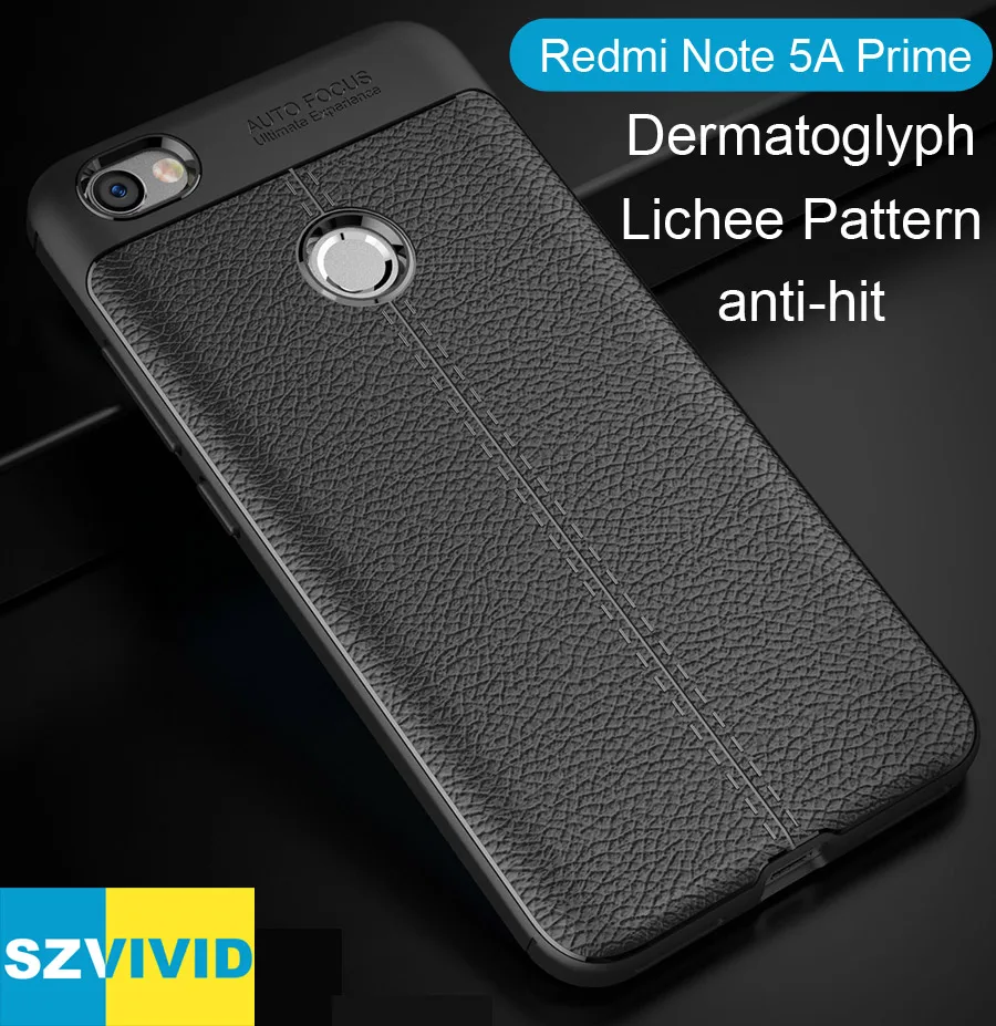 Dermatoglyph Case For Xiaomi Redmi Note 5A Prime Pro Soft TPU Silicone Lichee Pattern Leather Texture Cover |