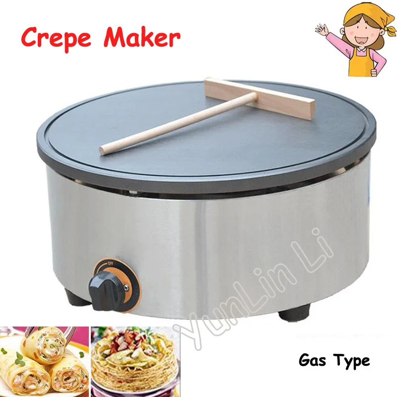 Single Burner Crepe Maker Gas Pancake Maker Pancake Furnace Commercial Pancake Maker Non-stick Crepe Maker FY-420.R