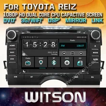 WITSON factory price!! car dvd player for TOYOTA REIZ stereo radio GPS navigation+Mirror Link function+TPMS+DVR+DSP+WIFI