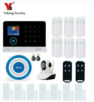 

Yobang Security 3G WIFI GPRS SMS Home Alarm System Smart Wireless Shop Home Alarmsysteem With IP Camera PIR Motion Sensor