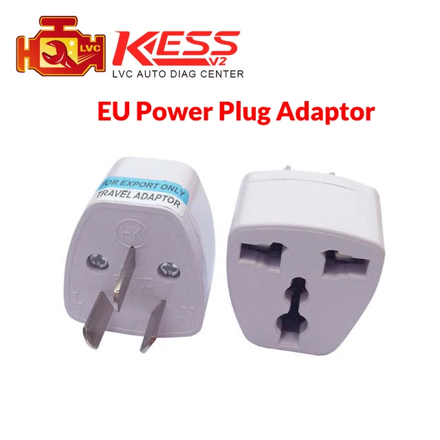 

Universal Power Plug Adaptor EU EURO AC Power Charger Outlet Adapter Converter 3 Pin Socket for KESS V2 K-tag
