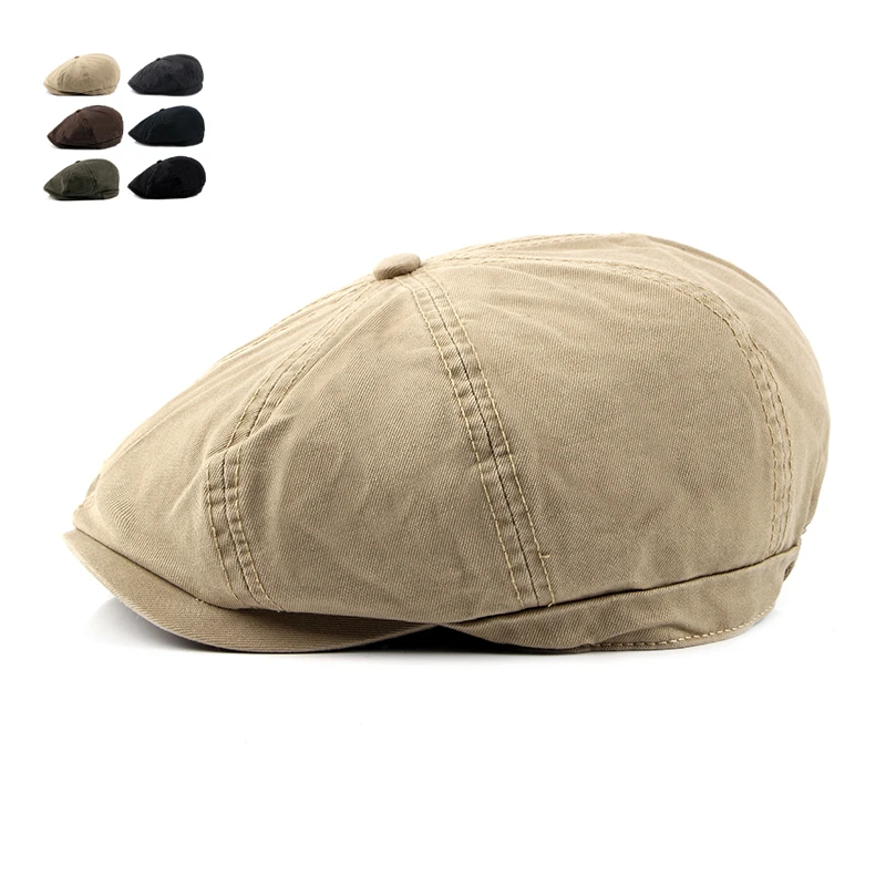 

Fashion Summer Hats for Men Women Casual Unisex Octagonal Cap Berets Outdoors Flat Cap Beige Black Boina Beret Women Hat