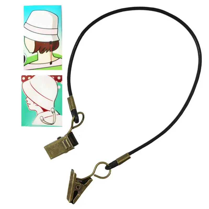 Boat Fishing Cycling Hunting UV Sun Hat Safety Wind Clip Lanyard Rope Cord