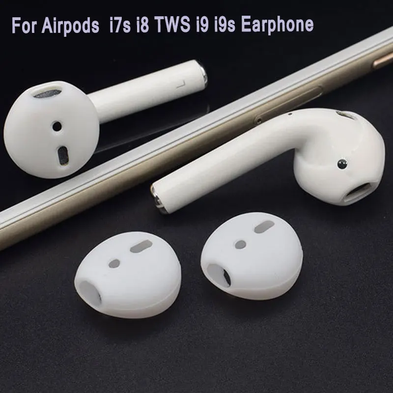 

For iphone 7 7plus i7s i8 TWS i9 i9s Earphone For Airpods Dual Wireless Bluetooth High Quality Silicone Ear Caps Case Ear pads