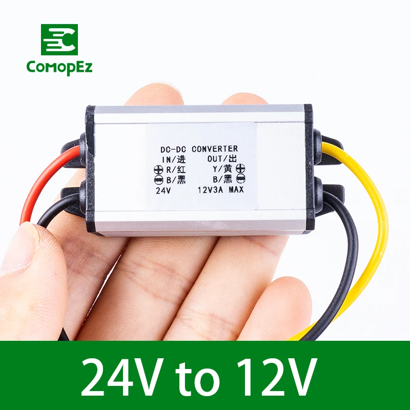 

24V to 12V 1A 2A 3A 4A 5A DC DC Converter IP68 Step Down Voltage Reducer CE RoHS Certificated for Golf Carts Car Led Lights