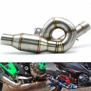 

For Kawasaki Z800 2013-2017 Racing Motorcycle Exhaust Muffler Middle Connecting Front Link Pipe Stainless Steel Slip On Escape