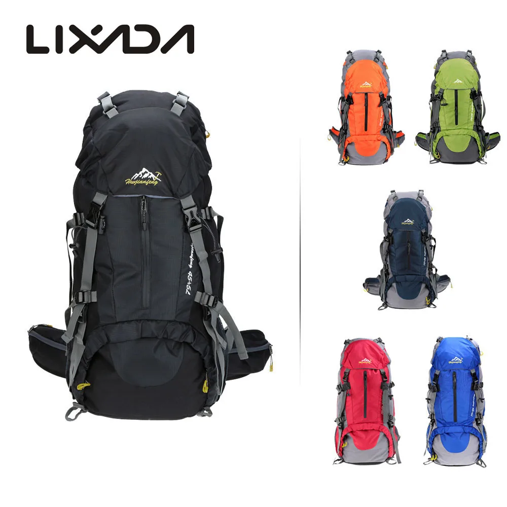 

LIXADA 50L Waterproof Outdoor Backpack Sport Camping Hiking Tactical Backpack Travel Bag Pack Climbing Rucksack with Rain Cover