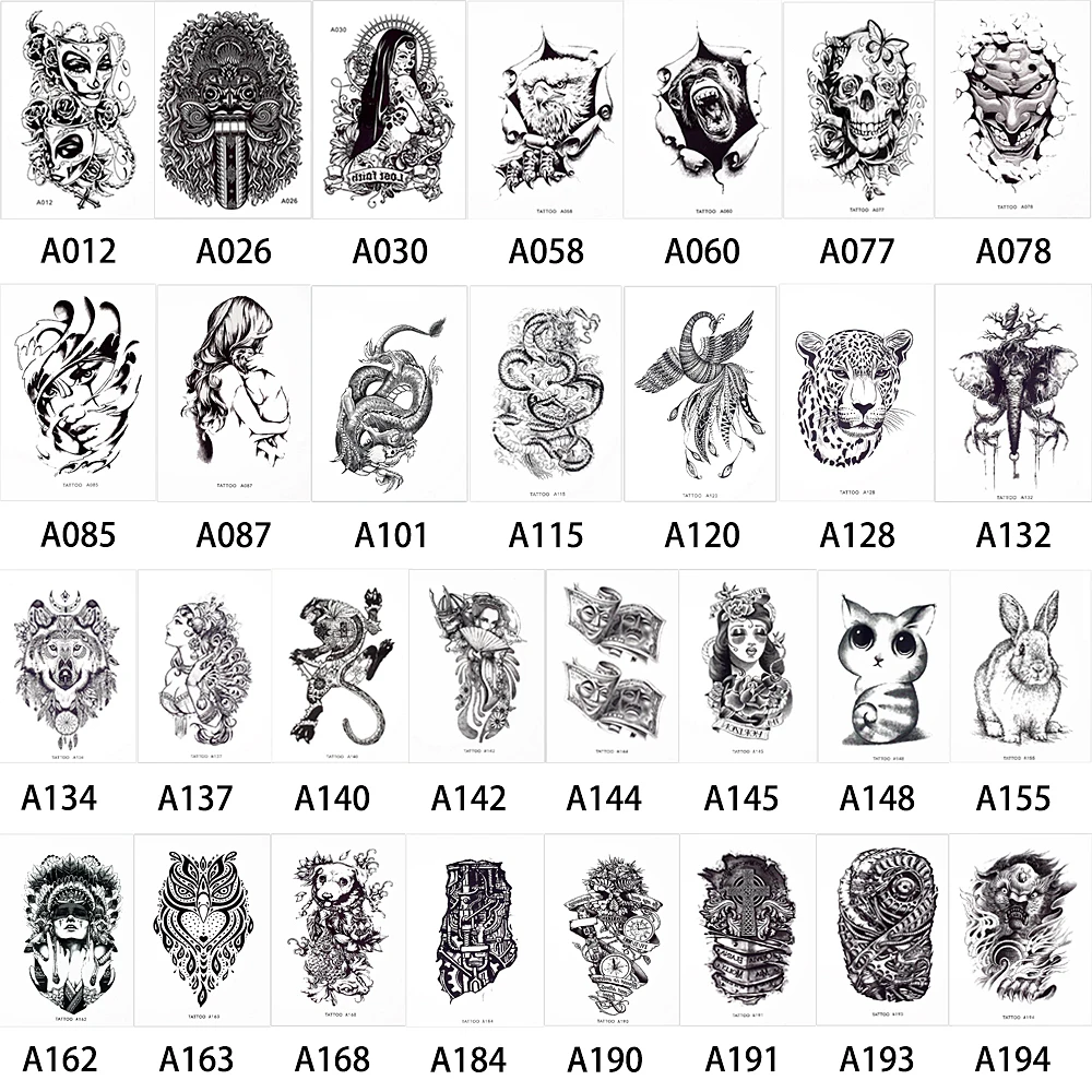 1 Sheet Watercolor Beauty Women Body Makeup Tattoo Back Waist Art Decal  Lion Elephant Temporary Tattoo Sticker Paper 2019 Latest - AliExpress
