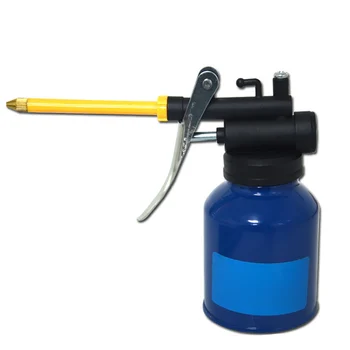

High Pressure Machine Oil Cans Aluminum Cover Transparent Oil Pot Lubricant Gun Manual Tools
